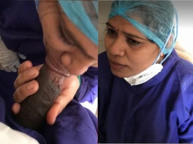 Desi nurse sucking dick of a patient