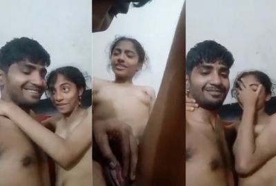 A girl fucks her BF for the first time in Tamil sex video