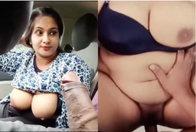 Big boob Bhabhi’s desi outdoor sex in her lover’s car