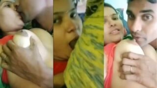 Thirsty Devar sucks his Bhabhi's juicy boobs in Kerala sex