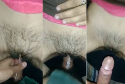 A guy fucks his GF’s pussy in the Hindi sexy bf video