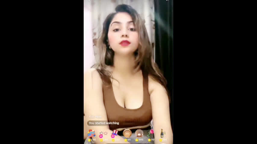 Ritika Singh showing her boobs and pussy on tango live