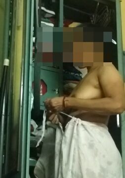 Full nude dressing solo video of Tamil mami