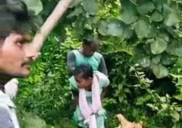 Poor village girl fucked by a gang in the forest