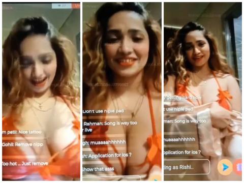 Aditi Mistry Nude orange Bikini Live