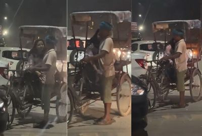 Tamil sex of a Chennai girl pressing rickshaw guy’s dick