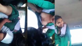 Indian Sex Video of a college couple fucking in a car