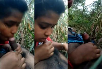 Village girl sucks her lover’s dick in the desi sex video