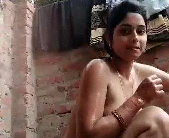 Dehati bathing selfie challenge