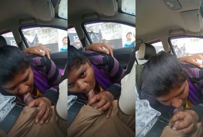 Tamil bf of a lady sucking her husband’s dick in the car