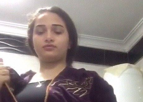 Cute Punjabi girl sucking her own boobs