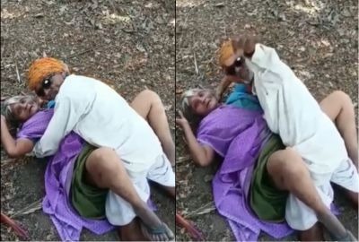 Rajasthani old couple fucks outdoors in desi sex MMS