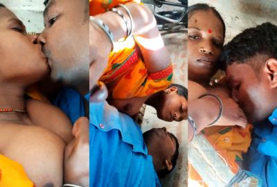 Bihari husband sucks his wife’s boobs and gets a handjob